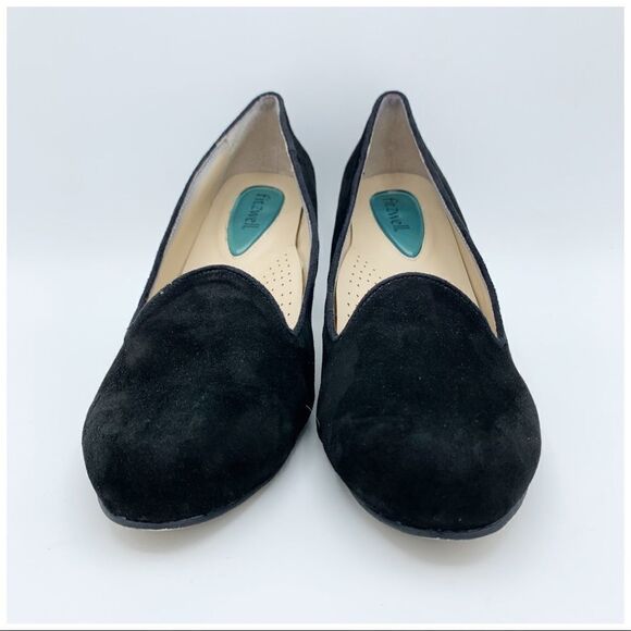 FITZWELL Black Suede Mixer Comfort Pump Heels w/Stacked Heel 9.5 - Picture 7 of 12